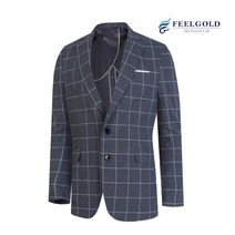 [필골드] 여름혼방 미들체크 투버튼자켓 SD449n450