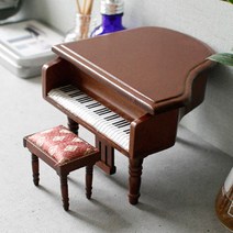 그랜드 피아노 미니어처 의자 세트 악기 장식소품 미니어쳐쇼핑몰 촬영용소품 인테리어소품 우드소품 장식용품 미니장난감 키덜트 그랜드피아노미니어처 피아노미니어처, 엔틱 피아노 시리즈