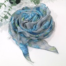 메리앤유 하늘거리는 쉬폰소재 꼬불이 롱삼각스카프