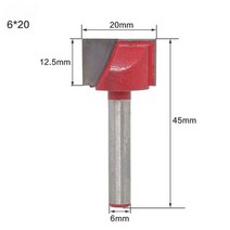 트리머 비트 세트 홀쏘 목공 탁상 드릴 8월 68mm 생크 청소 라우터 목재 밀링 커터 용 표면 카바이드 커터 표면 대패질 라우터, 6X20MM