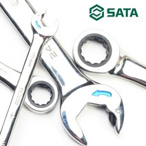 SATA 더블라쳇기어렌치 10mm 스패너 양구 렌치, 1개