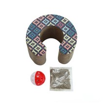 냥오름 오르간야옹이장난감 삼줄볼장난감수직형 붙이는스크래쳐 매직 오르간 고양이 스크래칭 보드-토이 벨 포함 인터랙티브 스크래처 고양이 장난감 고양이 그라인딩 클로 스크래칭 보드, 진한 파란색