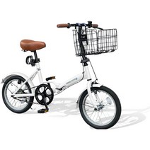 일본 출퇴근용 접이식자전거 미니벨로 16인치 EB-16, 화이트