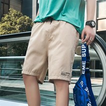 KORELAN홍콩 스타일 인 반바지 남성 조수 트렌드 여름 느슨한 스포츠 5 점 바지 남성 얼짱 성격 바지 남성