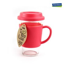 기타 브랜드 글라스락 에코 유리 텀블러 핑크 380ml (GL1032)