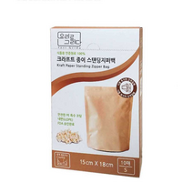 요리를그리다 크라프트 종이 스탠딩 지퍼백 S, 5개