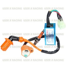 125CC스쿠터 악세사리 USERX 범용 오토바이 점화 코일 A7TC 플러그 CDI 스쿠터 Gy6 50cc 125cc 150cc ATV 고 카트 6 핀, 1.1set