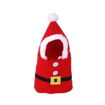 Pet Bird Clothes for Christmas Halloween Carrot Cosplay Santa Handmade Festival Outfit, 02 Santa 14cm