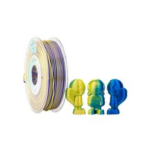 미국발송 MatterHackers Quantum PLA 이중 색상 3D 프린터 필라멘트 (0.75kg) (1.75mm 블루 옐로우), Blue Yellow