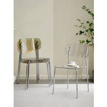 투명 의자 고스트 체어 북유럽 간단한 아크릴 가정용 플라스틱 등받이 그물 빨간 드레싱 ins 우유 차 가게 식사, [20] 플라스틱 블랙