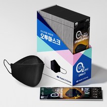 오투미세먼지방역마스크 국산 KF94 화이트 블랙 대형 중형 1매입 100개, 중형 100매, 1개
