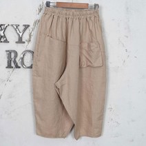 짝짝이포켓 항아리 린넨 8부 배기 50대엄마옷 똥싼바지 인도바지