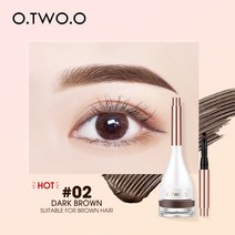 O.TWO.O 아이 브로우 래스팅 크림. 틴티드 스컬피티드 젤 5g, #2 DARK BROWN × 2개