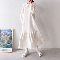 [세인트이브] AR116 기모 후드 롱원피스