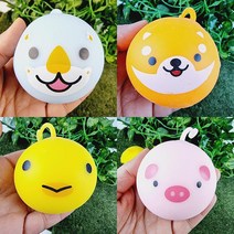 곰탱이 클레이 볼 요요 말랑이/돼지 오리 해달 강아지 시바견 스트레스볼, 상세페이지 참조