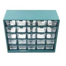 25 멀티 그리드 서랍 부품 상자 벽걸이 형 나사 분류 구성 요소 상자 도구 케이스 전자 부품 보관 도구 상자, 협력사, 초록