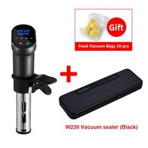 수비드 조리기 저온조리 진공조리 BioloMix3 세대 수스 비데 요리기 스마트 와이파이 제어 1200W 침수 순환기 진공 히터 정확한 온도, CHINA, UK, 05 Black N black vacuum_02 UK
