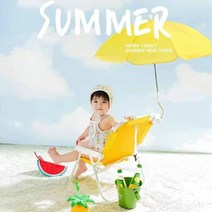 아기캠핑의자 유아용캠핑의자 키즈캠핑의자 유아파라솔세트 의자파라솔세트 피크닉 해변 휴대용, 1-8세) 로즈 업그레이드 + 우산