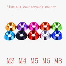 스프링 와셔 스텐 와샤 5--10pcs m4 m5 m6 m8 알루미늄 접시 와셔 우산 플랫 헤드 나사 오목 원추형 장식 홈 와셔 가스켓, m5 10개, 검은색