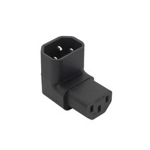 10A 3 핀 IEC 커넥터 다운 90 각도 320 C14 Male to C13 Female 전원 어댑터 AC 플러그 LCD LED 월 마운트 tv용, Down