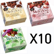 메이지 Melty Kiss 멜티키스 10개세트 일본과자 일본초콜릿 일본간식 meiji, 초콜릿 3개, 초콜릿 3개, 딸기맛 4개