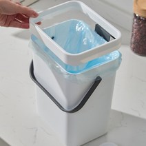 살림살림 음식물 쓰레기통 3L 모던디자인 슬아이딩 화이트