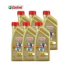 [정품 벨기에] 캐스트롤 엣지 EDGE 5W30 티타늄 1L X 6개 Castrol 합성엔진오일, 캐스트롤 엣지 EDGE 5W-30 티타늄 1L X 6개, 1000ml