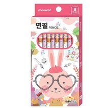 모나미 모니주 연필 B 10p, 여, 7개