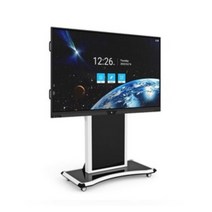 안전포장 마운트피아 EMS-1 이동식 TV거치대 65-98인치 전자칠판 스탠드 전동식 높이조절 실버