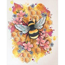 올레보 액자 캔버스형보석십자수 Diy세트 라운드 비즈 핫 제품 30 X 40 cm, 1세트, G1019.올레보 만화벌 30*40CM