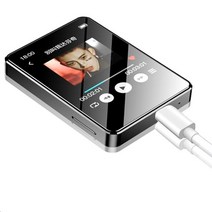 MP3 플레이어 MP4 휴대용 블루투스 음악 스테레오 스피커 미니 비디오 재생 스크린, 검은색, 0 Black