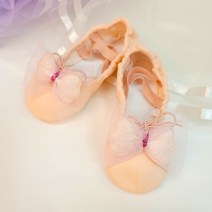 쥬베르발레샵 아동 발레슈즈 어린이집 학원 연습용 여아 발레용품 발레화 댄스화, 리본코사지, 180