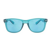 3D 안경 가상현실안경 VR 컴퓨터용 1pcs 컬러 라이트 테라피 차크라 힐링 컬러 렌즈 무드 부스팅 크로모 테라피 궁극의 패션 선글라스, Aqua Lens