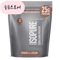 {늘품스토어} 이소퓨어 제로 카브 프로틴 파우더 1lb 쿠키 크림, 1개, 1l