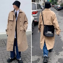 Cold Fly 남자 봄가을 캐주얼 하프 트렌치 점퍼 코트
