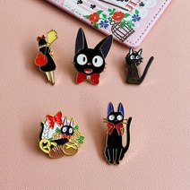 지브리 마녀배달부 키키 지지 검은고양이 뱃지 핀뱃지 브로치
