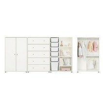 한샘(가구) 한샘 보나 긴옷형 베이비장세트 240cm, 컬러:F:파우더핑크_베이지   (F)