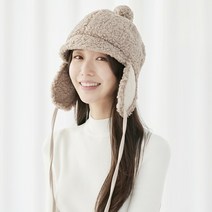 노이드비 여성 뽀글이 양털 방울 귀달이모자 4컬러