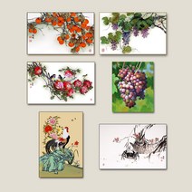 고려미술 명작 갤러리 감그림 포도그림 석류그림 수탉그림 게그림 재물 복 들어오는그림 캔버스액자, 5. 수탉 그림