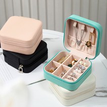 PU 미니 2단 보석함 주얼리 보관함 휴대용 액세서리 수납함 귀걸이 목걸이 정리
