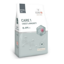 네츄럴랩 케어1 유기농 기능성 건식사료 고양이 장 앤 면역, 소화기능 개선, 2kg, 1개