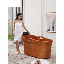 욕조 사우나 반신욕 나무 목욕통 히노끼 원목 야외, 1.6미터 오크 모델