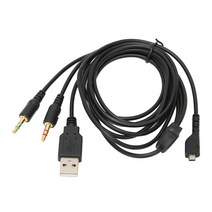 SteelSeries Arctis 시리즈 Arctis 5 7 및 ArctisPro 용 헤드폰 오디오 케이블 USB 및 3.5mm 오디오 잭 오디오 코드