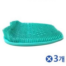 사과모양 발브러쉬매트x3개 발씻기 각질제거 발세척 세끼발가락 몸 바닥 무좀 물집 껍질 굳은살, 민트