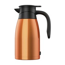 1400ML 차량용 온도 디스플레이 가열 전기포트 카포트 12V24V, 오렌지, 24V