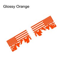 자동차 스티커 범용 그래픽 미국 국기 장식 데칼 포드 F150 토요타 Hilux 닷지 Ram Isuzu Dmax GW, 05 Glossy Orange_01 30x16cm