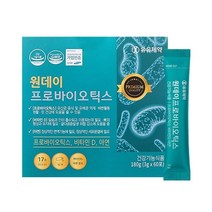 유유제약 원데이 프로바이오틱스 17종 혼합 유산균 180g, 2개, 60포