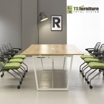회의용 회의실테이블 멜론사각 사무용 테이블, 3X6블랙프레임/상판-화이트그레이