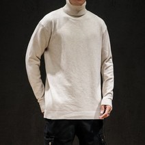 남자니트티 반집업 목폴라 앙고라 스웨터 남성 터틀넥 가을/겨울 스트리트 웨어 풀오버 캐주얼 니트 플러스 사이즈