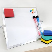 브라이트랩 이동식 양면 회전 미니 화이트보드 탁상용 자석칠판